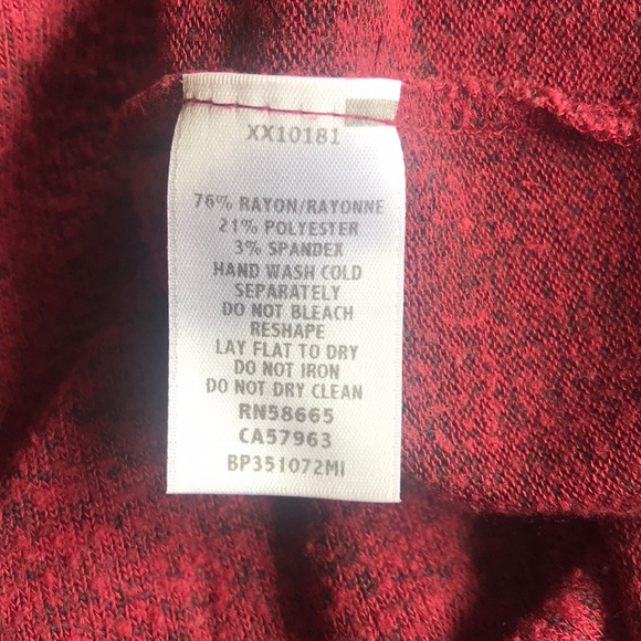 🍂 BP Heathered Burgundy Long Sleeve Tunic Top - Picture 6 of 6